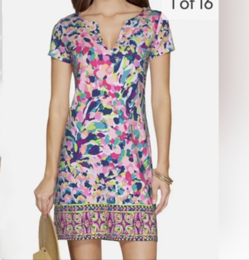 Lilly Pulitzer Multicolor Floral Print Midi Dress - Pink, Blue, Green